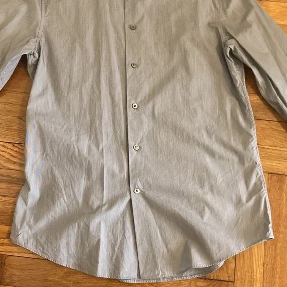 John Varvatos Mens Gray Button Down Shirt - Picture 4 of 4